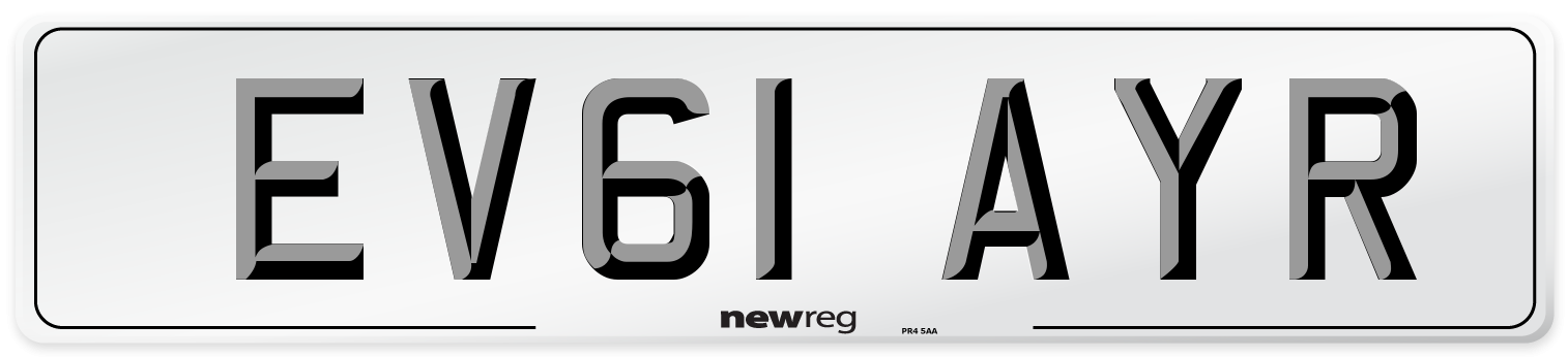 EV61 AYR Number Plate from New Reg